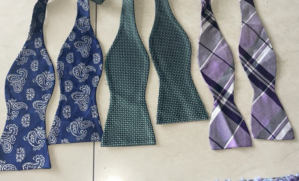 Lot Of 3 Mens Bow Ties Adjustable